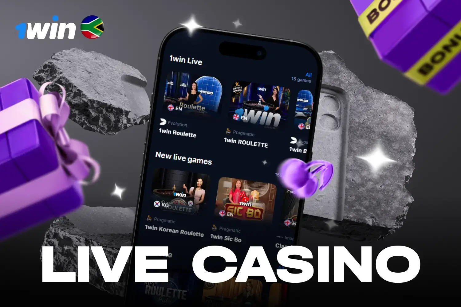 live casino options listed and detailed
